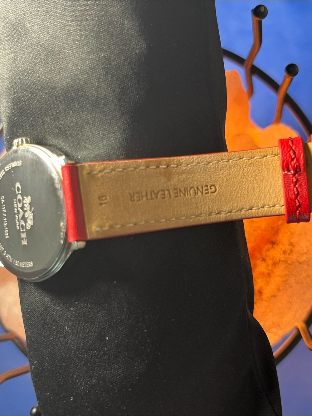 Coach Women's Red Leather Strap Watch